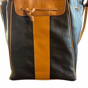 Authentic Vintage FENDI S.A.S. Pequin Stripe Bucket Bag - Pristine Condition